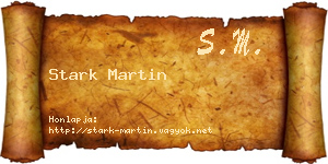 Stark Martin névjegykártya